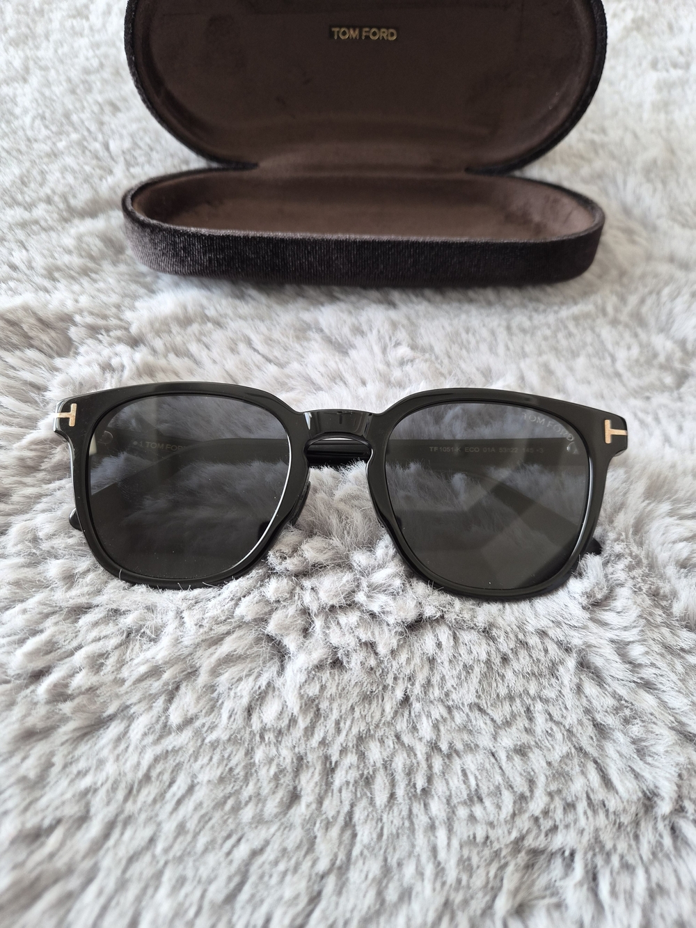 Tom Ford Black Sunglasses with Gold T Logo